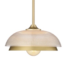 Golden 0309-M1L BCB-RPG - Golden Lighting Crawford 1-light Pendant in Brushed Champagne Brass